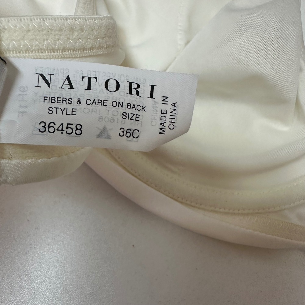 Natori Pearl Underwire Bra 36C Pearl Off White Unlined Seamless 36458 NEW - Picture 7 of 8